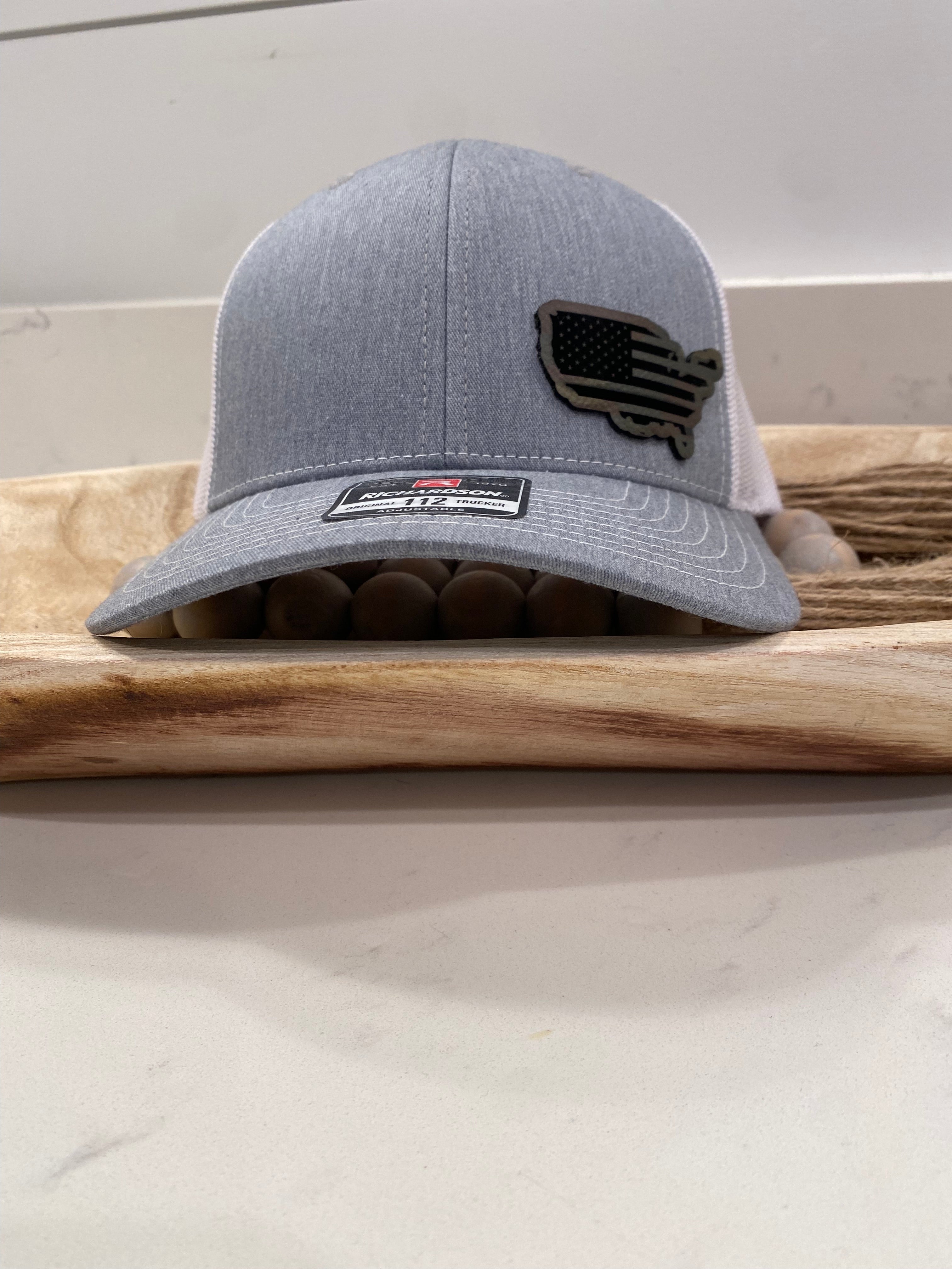 USA Flag with Camo Leather