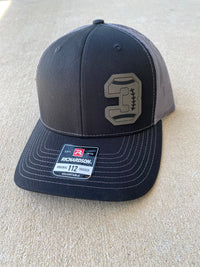 Custom Football Hat Number w/Laces