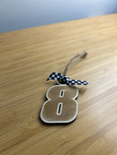 Custom Wooden Motocross Number Ornament