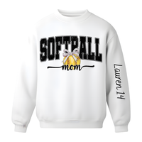 Sports Mama Crewneck w/Sleeve Personalization Various Sports Available
