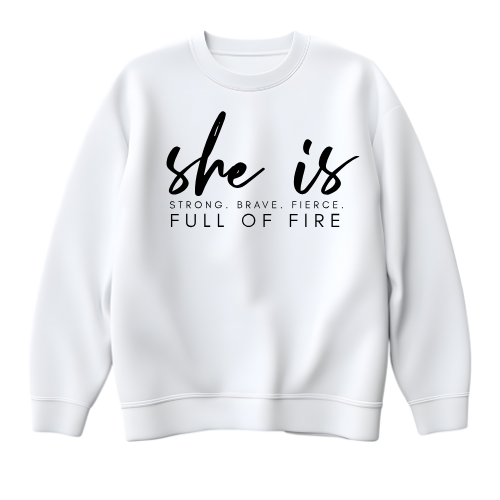 "She Is" Crewneck Collection 26 Designs Available