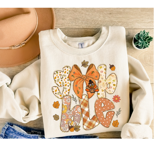 Belle and Co Distressed Fall Themed Sweatshirt 18 Designs Available