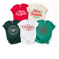 Merry Christmas T Shirts 5 Designs Available