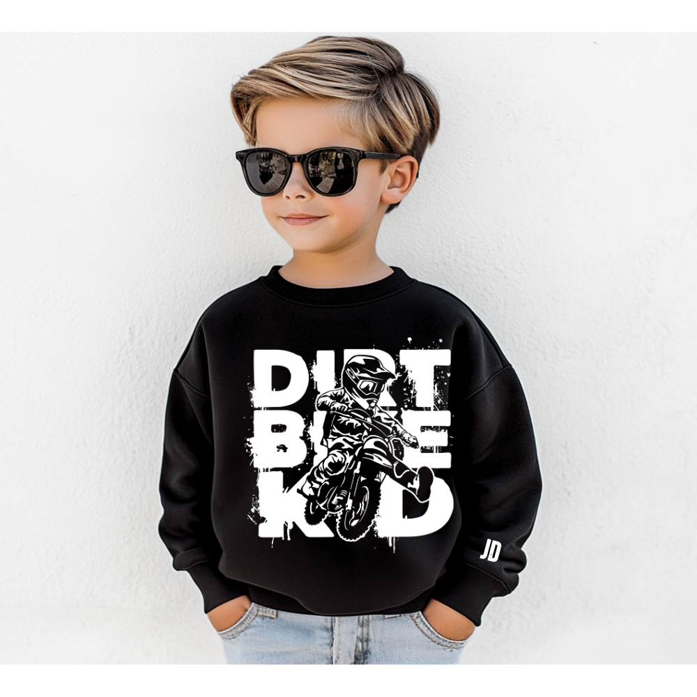 Custom Dirt Bike Kid Pullover Hoodie
