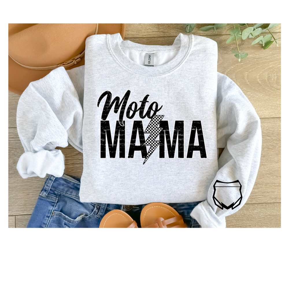 Custom Moto Mom Lightning Bolt with Nameplate