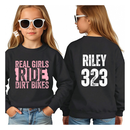 Real Girls Ride Dirt Bikes Custom Pullover Hoodie