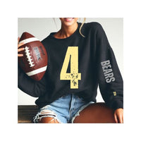 Custom Belle and Co Distressed Football Sweatshirt
