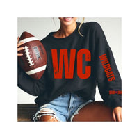 Custom Belle and Co Distressed Football Sweatshirt