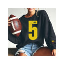 Custom Belle and Co Distressed Football Sweatshirt