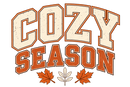 Cozy Season print artwork for Comfort Colors Crewneck Sweatshirt