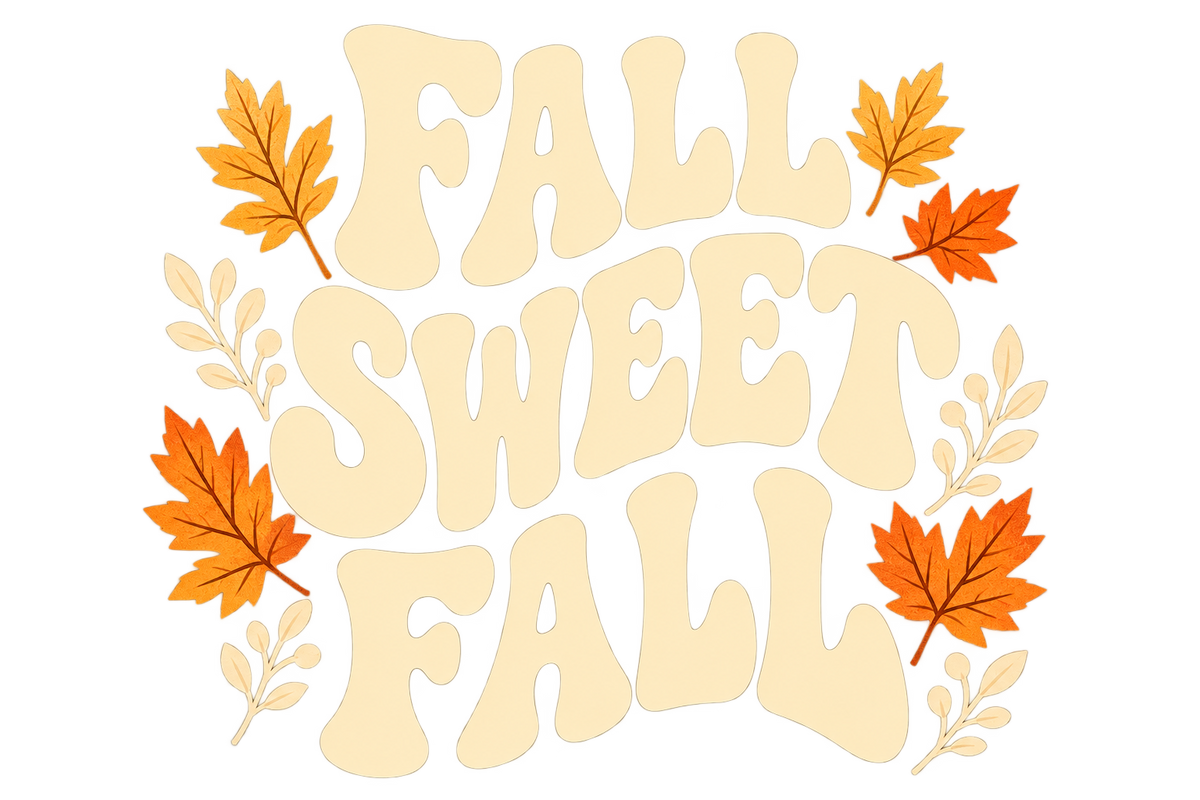 Fall Sweet Fall print artwork for Comfort Colors Crewneck Sweatshirt