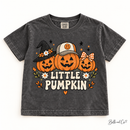 Little Pumpkin Youth Comfort Colors Halloween tee — digital mockup