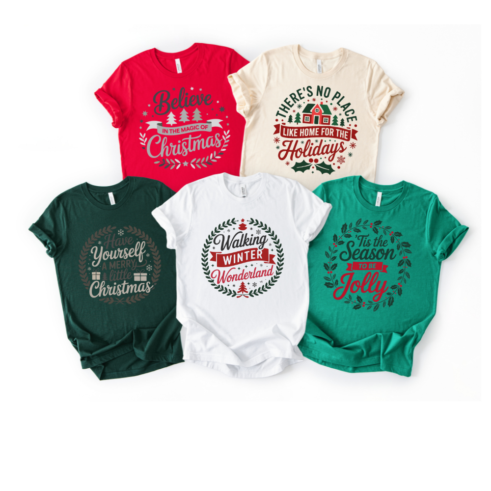 There is No Place Like Home Christmas TShirts 5 Designs Available