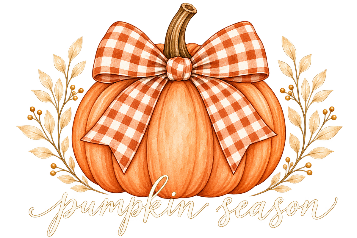 Pumpkin Season print artwork for Comfort Colors Crewneck Sweatshirt